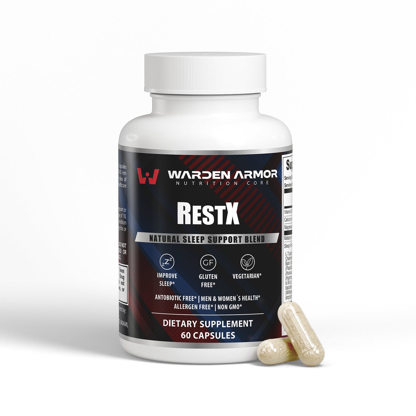 RestX – Sleep Wellness Support | Nighttime Relaxation Capsules | Warden Armor