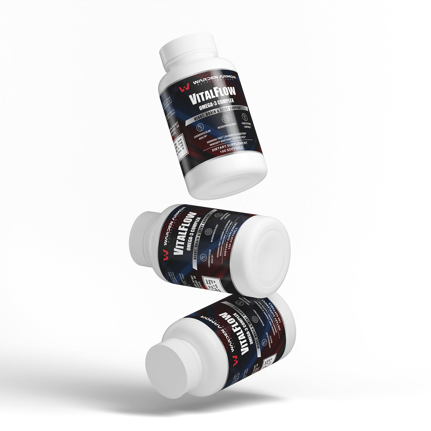 VitalFlow Omega-3 Complex – Heart & Brain Support | EPA + DHA Softgels | Warden Armor