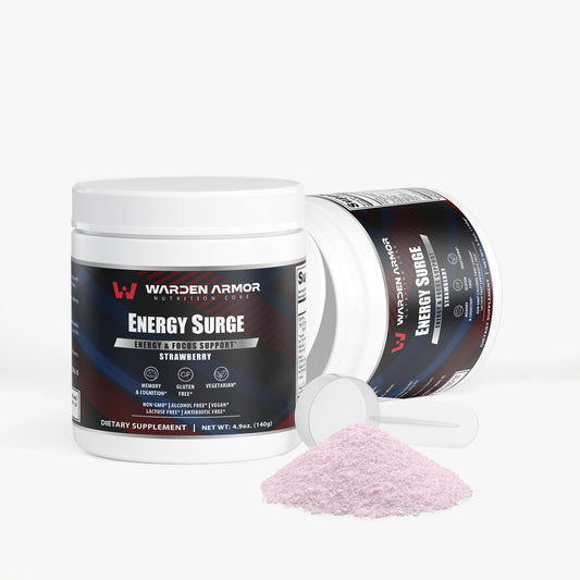 Energy Surge – Energy & Focus Support | Strawberry Shortcake Powder | Warden Armor