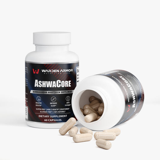 AshwaCore – Daily Adaptogen Formula | Organic Ashwagandha Capsules | Warden Armor