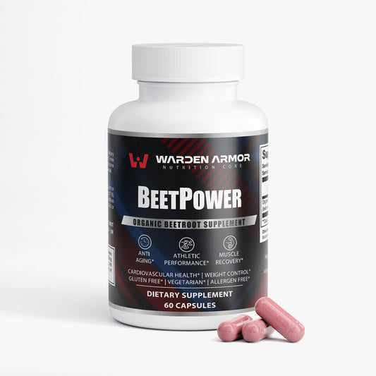 BeetPower – Pre-Workout Nutrition | Organic Beetroot Capsules | Warden Armor