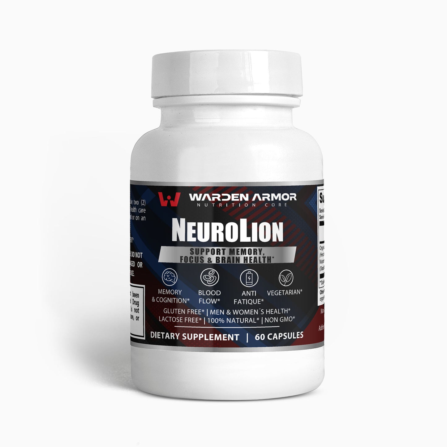NeuroLion Lion's Mane Mushroom – Cognitive Wellness Support | Organic Nootropic Supplement | Warden Armor