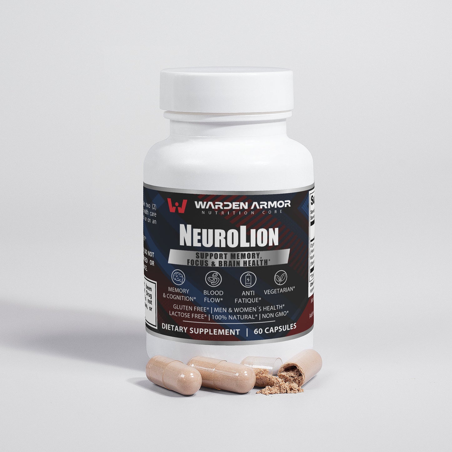 NeuroLion Lion's Mane Mushroom – Cognitive Wellness Support | Organic Nootropic Supplement | Warden Armor