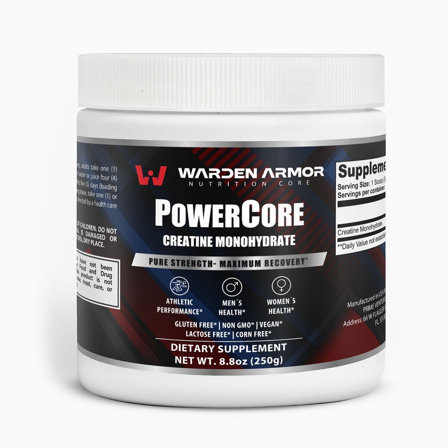 PowerCore Creatine – Training Performance Support | Monohydrate Powder | Warden Armor