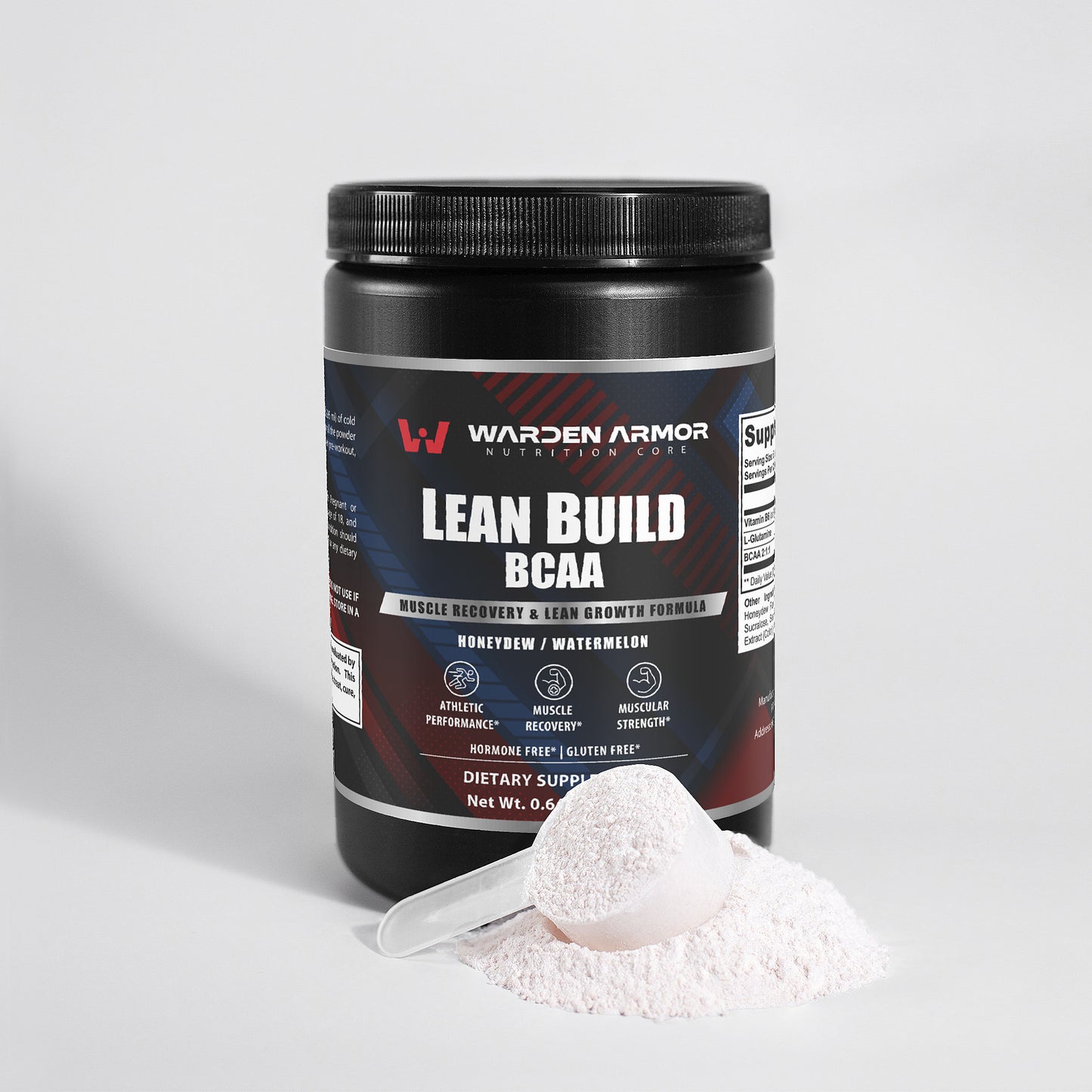 Lean Build – Amino Acid Support | BCAA + Glutamine Powder | WaterMelon | Warden Armor
