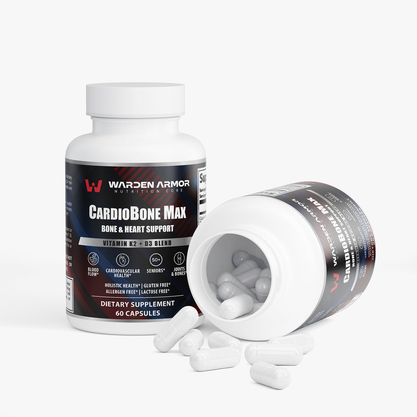 Cardio Bone Max – Bone Wellness Support | Vitamin D3 + K2 + Calcium | Warden Armor