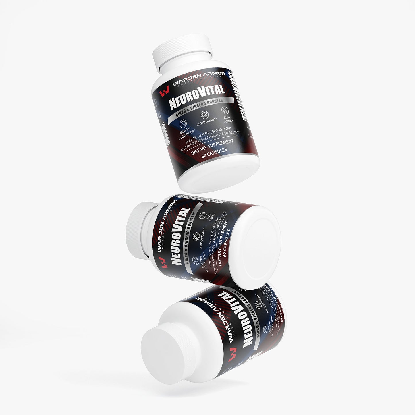 NeuroVital Boost – Mental Clarity & Focus Formula | Ginkgo + Ginseng Capsules | Warden Armor