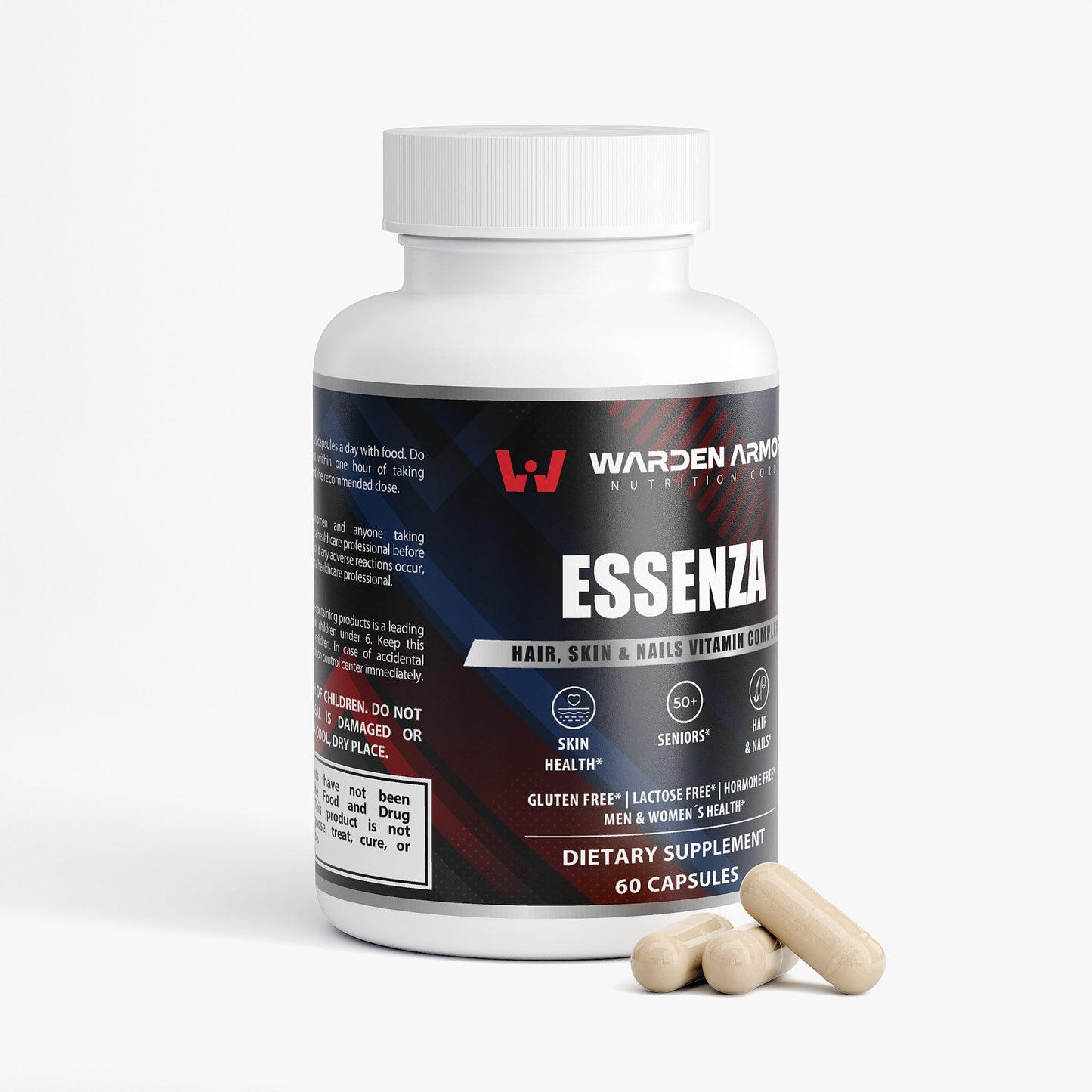 Essenza Hair, Skin & Nail Vitamin Blend – Biotin & B-Complex | Beauty Wellness Support | Warden Armor