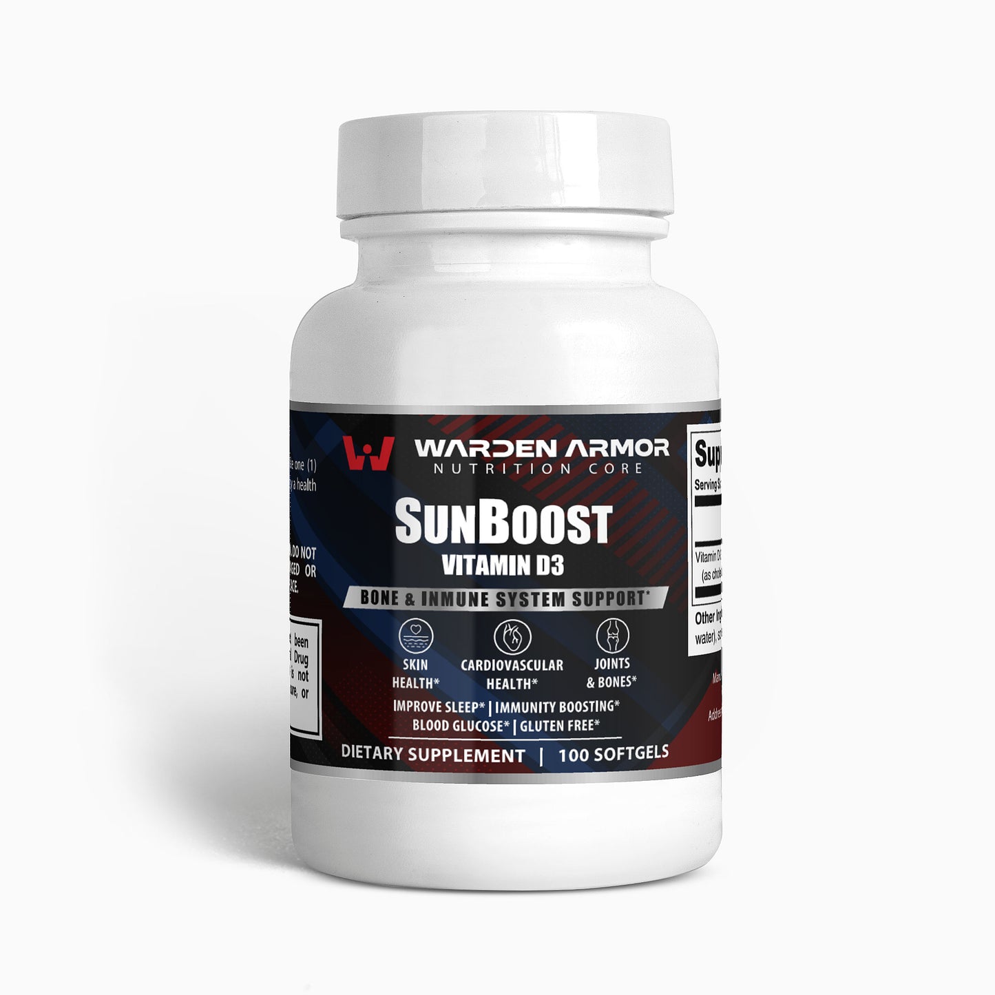 SunBoost Vitamin D3 Softgels – 2,000 IU Daily Wellness Support | Sunshine Vitamin | Warden Armor