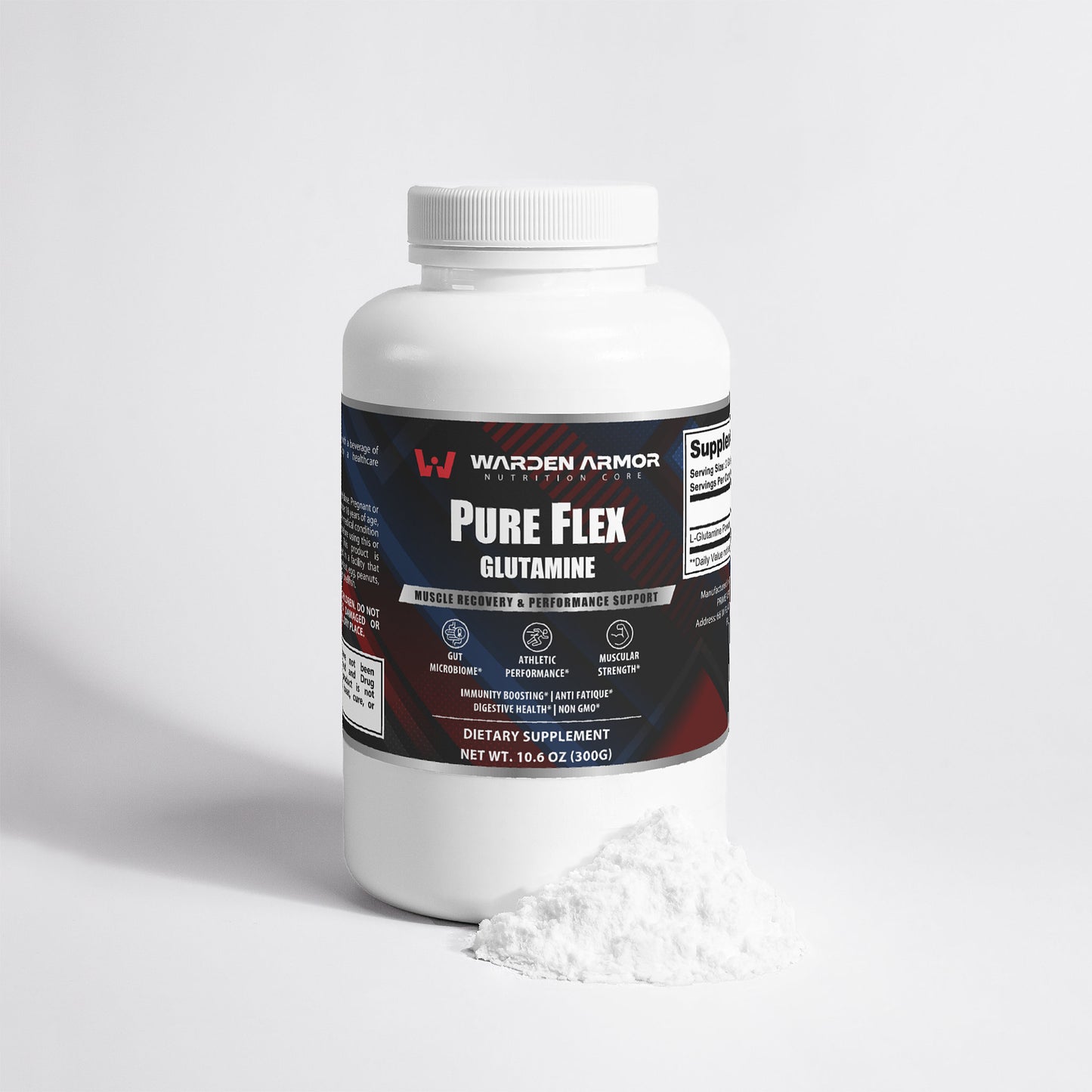 Pure Flex Glutamine – Training Nutrition Support | L-Glutamine Powder | Warden Armor