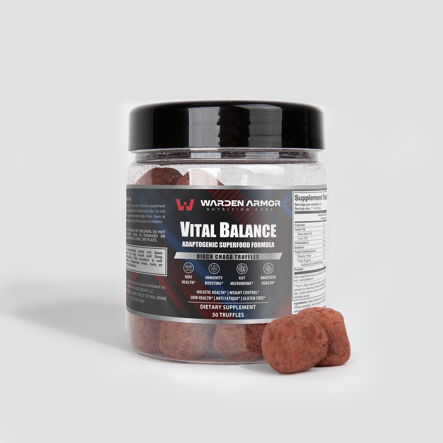 Vital Balance Birch Chaga Truffles – Adaptogenic Chocolate Bites | Daily Wellness | Warden Armor