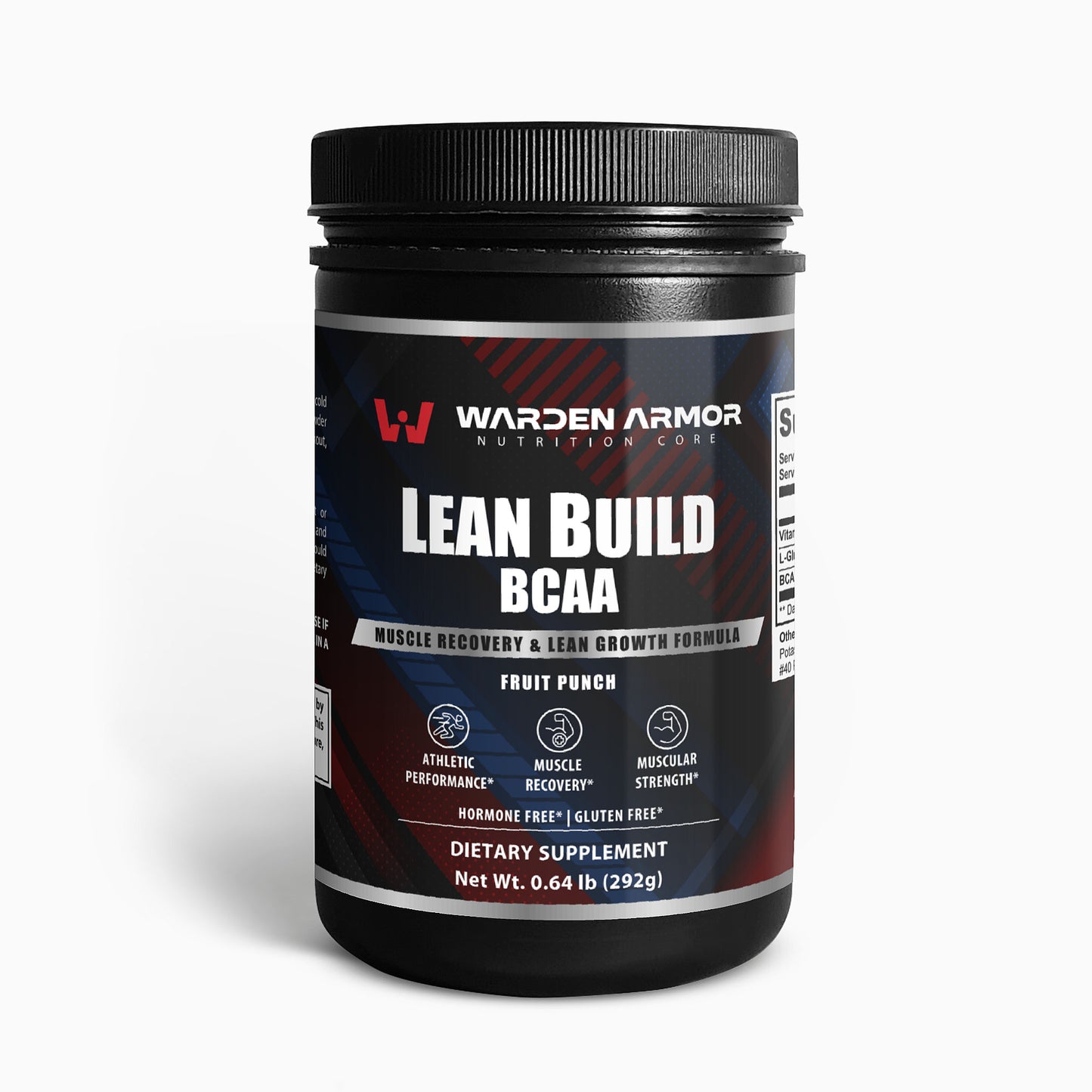Lean Build – Amino Acid Support | BCAA + Glutamine Powder | Fruit Punch | Warden Armor