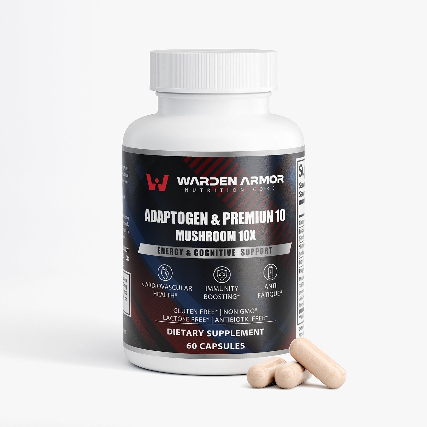 Adaptogen 10 I Premium 10 Mushroom Superfood Blend for Immunity, Energy & Cognitive Support | Warden Armor