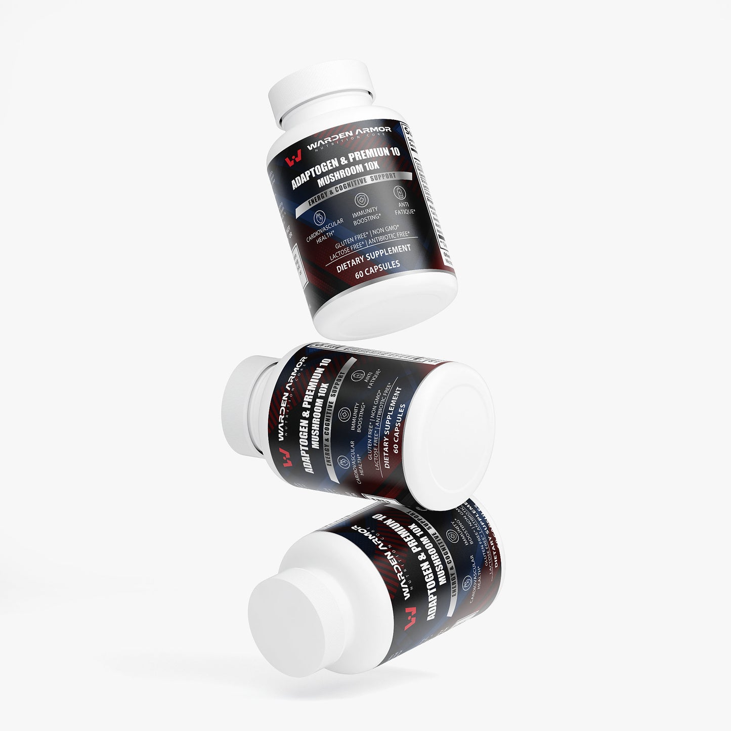 Adaptogen 10 I Premium 10 Mushroom Superfood Blend for Immunity, Energy & Cognitive Support | Warden Armor
