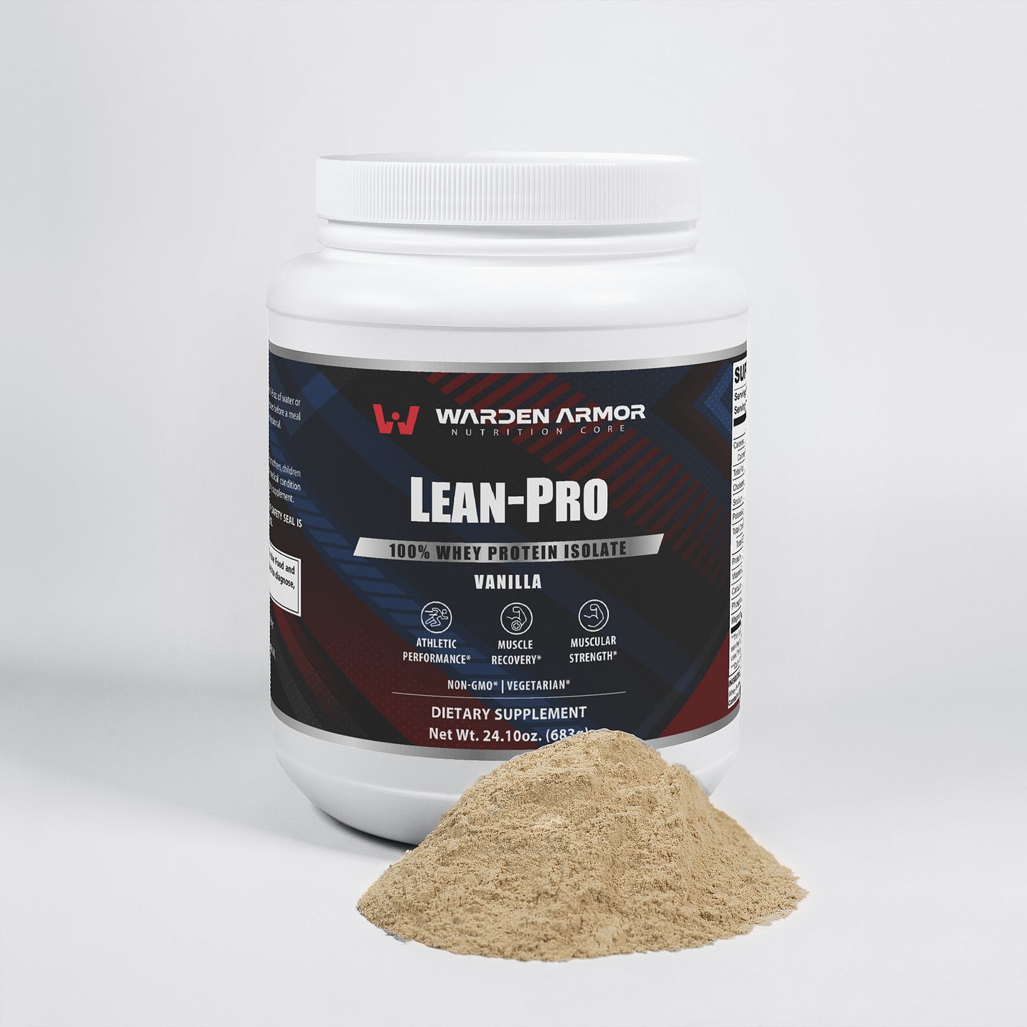 Lean-Pro Whey Protein Isolate (Vanilla) – 100% Pure Protein Powder | 25g Per Serving | Warden Armor