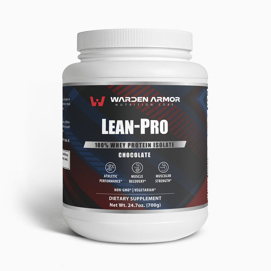 Lean-Pro Whey Protein Isolate (Chocolate) – 100% Pure Protein Powder | 25g Per Serving | Warden Armor