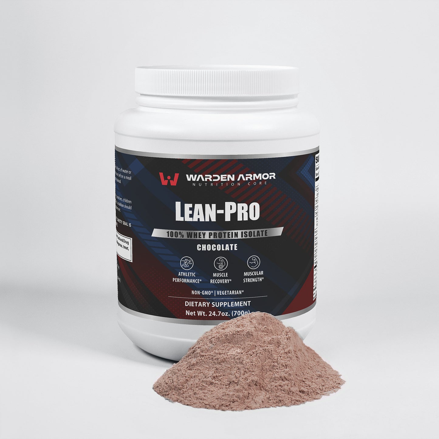 Lean-Pro Whey Protein Isolate (Chocolate) – 100% Pure Protein Powder | 25g Per Serving | Warden Armor