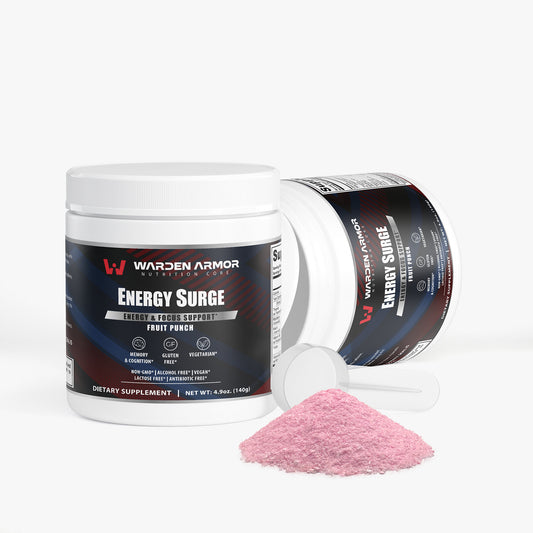 Energy Surge – Energy & Focus Support | Fruit Punch Powder | Warden Armor