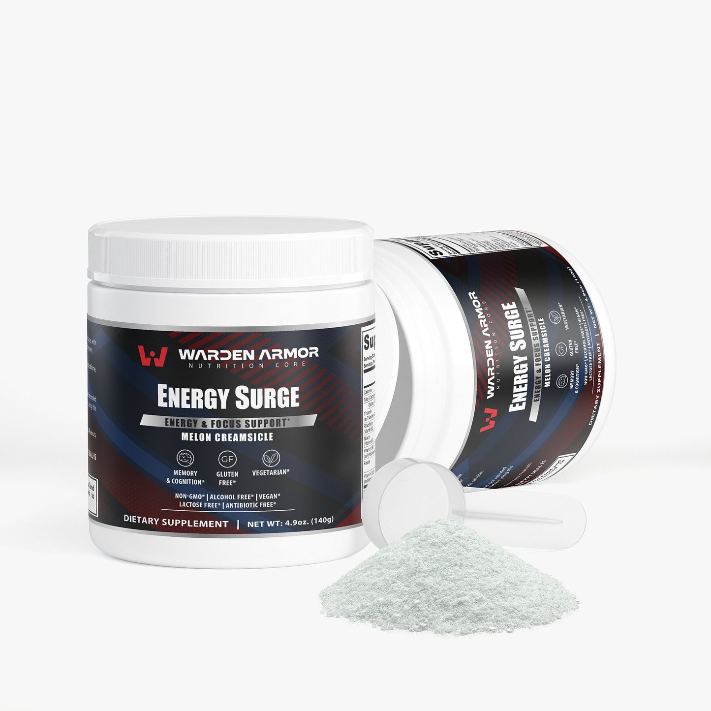 Energy Surge – Energy & Focus Support | Melon Creamsicle Powder | Warden Armor