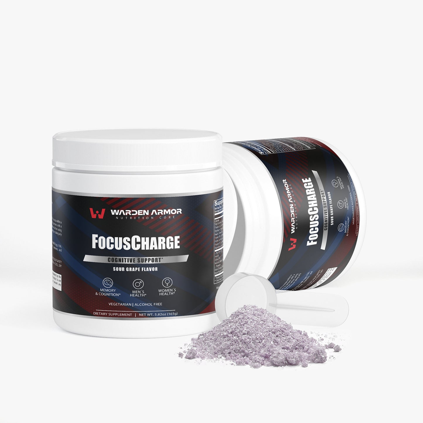 FocusCharge Powder (Sour Grape) – Mental Clarity & Energy Support | Alpha-GPC + L-Theanine | Warden Armor