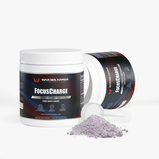FocusCharge Powder (Sour Grape) – Mental Clarity & Energy Support | Alpha-GPC + L-Theanine | Warden Armor