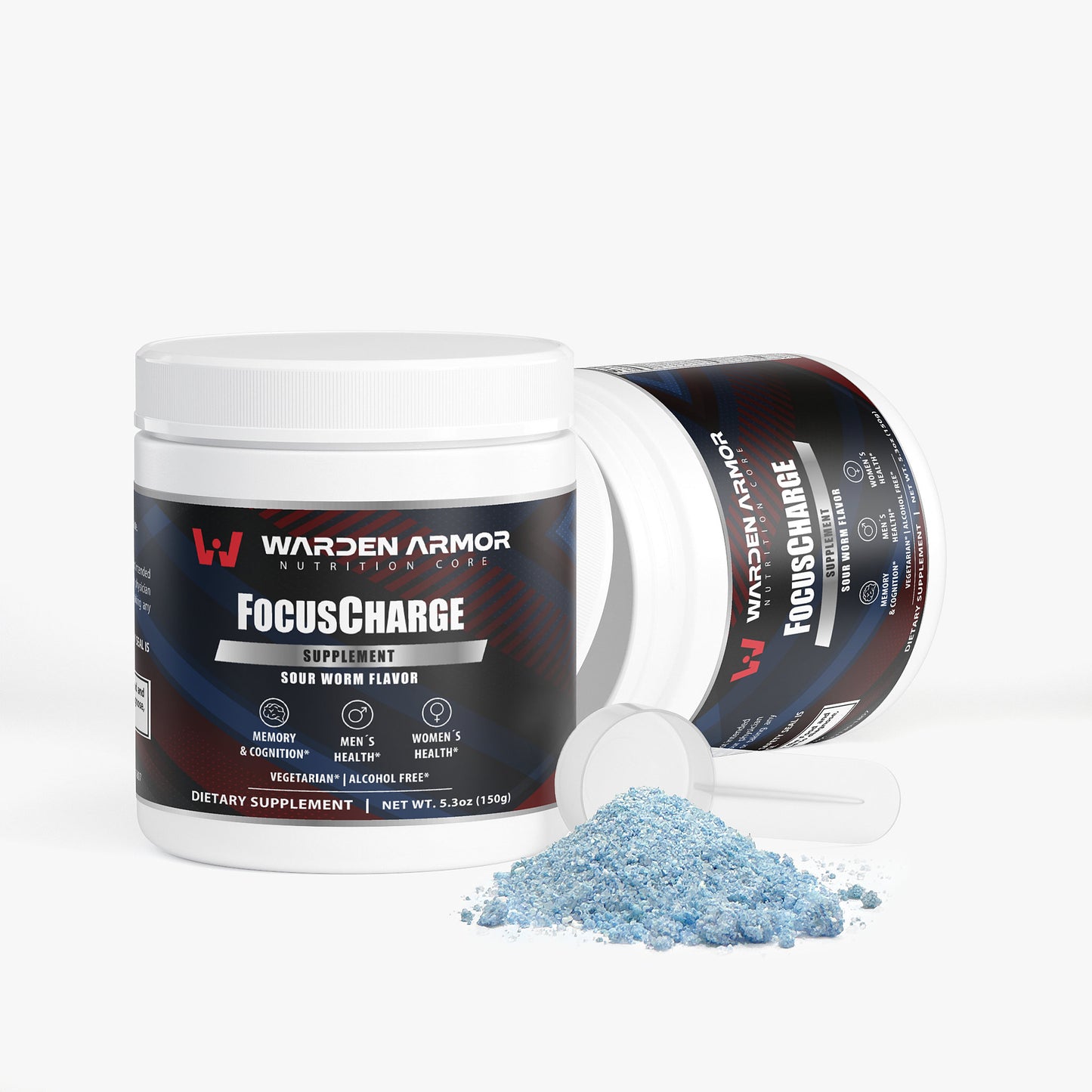 FocusCharge Nootropic Powder (Sour Gummi Worm) – Alpha-GPC & L-Theanine | Daily Wellness | Warden Armor