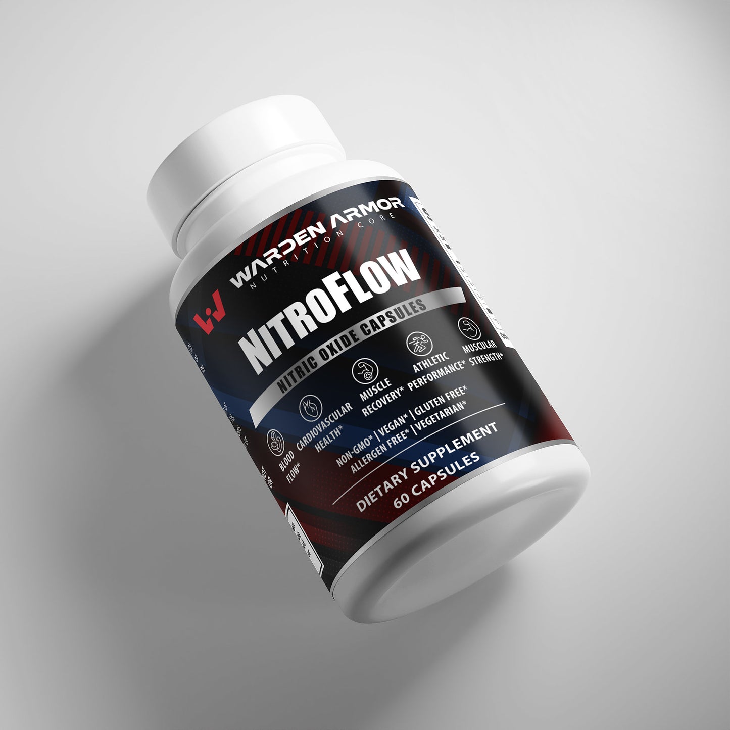 NitroFlow – Pre-Workout Energy Support | Nitric Oxide Capsules | Warden Armor