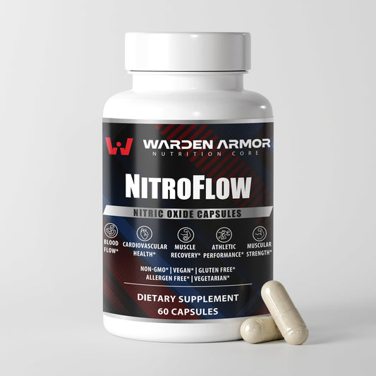 NitroFlow – Pre-Workout Energy Support | Nitric Oxide Capsules | Warden Armor