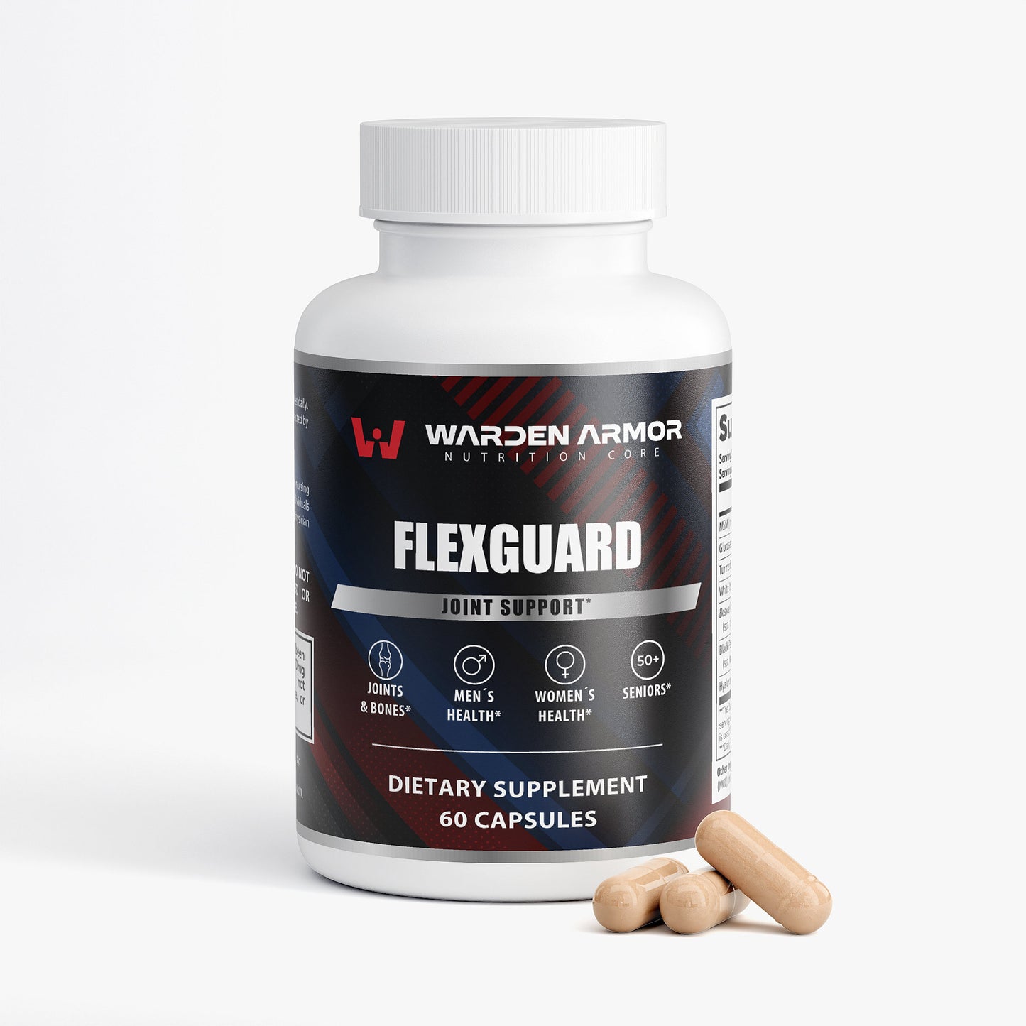 Flexguard Joint Support Complex – MSM, Glucosamine & Turmeric | Advanced Mobility & Flexibility | Warden Armor
