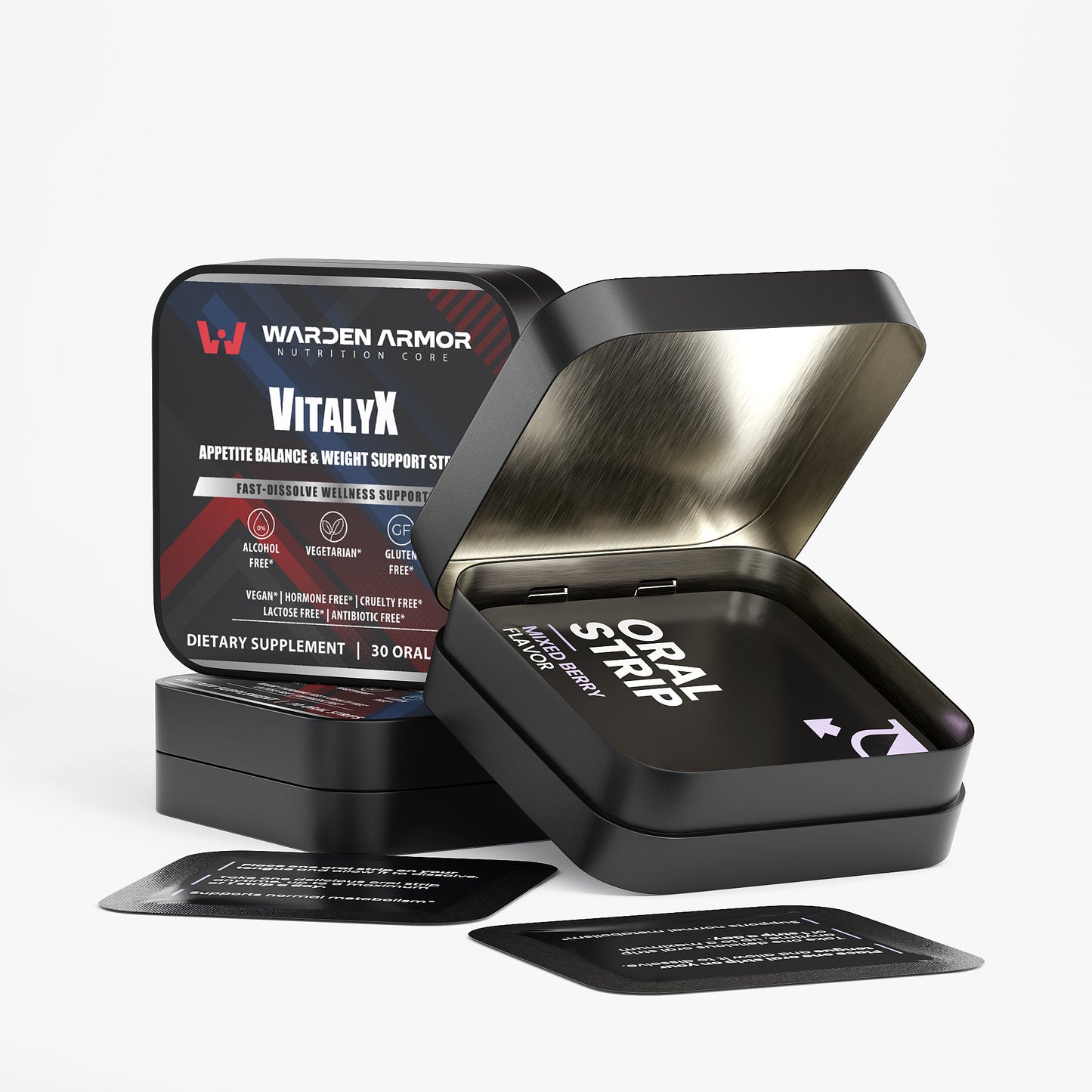 VitalyX – Daily Nutrition Strips | Saffron + Chromium | Fast-Dissolve Oral Strips | Warden Armor