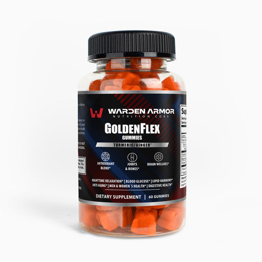 GoldenFlex – Turmeric Gummies | Curcumin + Black Pepper | 60 Gummies | Warden Armor