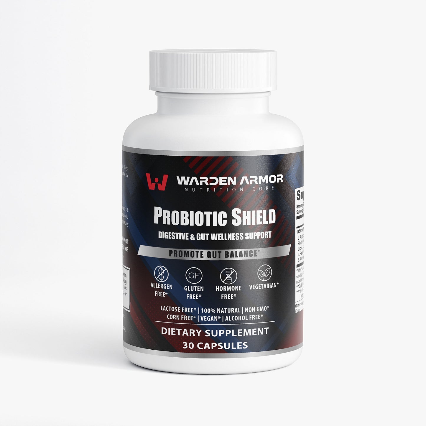 Probiotic Shield – Daily Probiotic Formula | 13 Strain Blend Capsules | Warden Armor