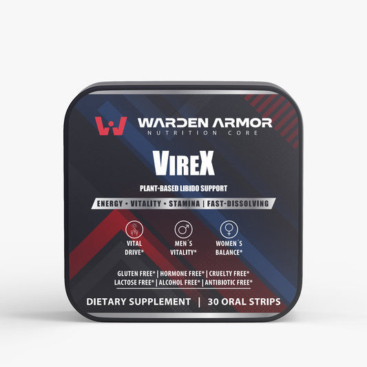 Virex – Daily Nutrition Strips | Cordyceps + Shilajit Blend | Fast-Dissolve Chocolate Strips | Warden Armor