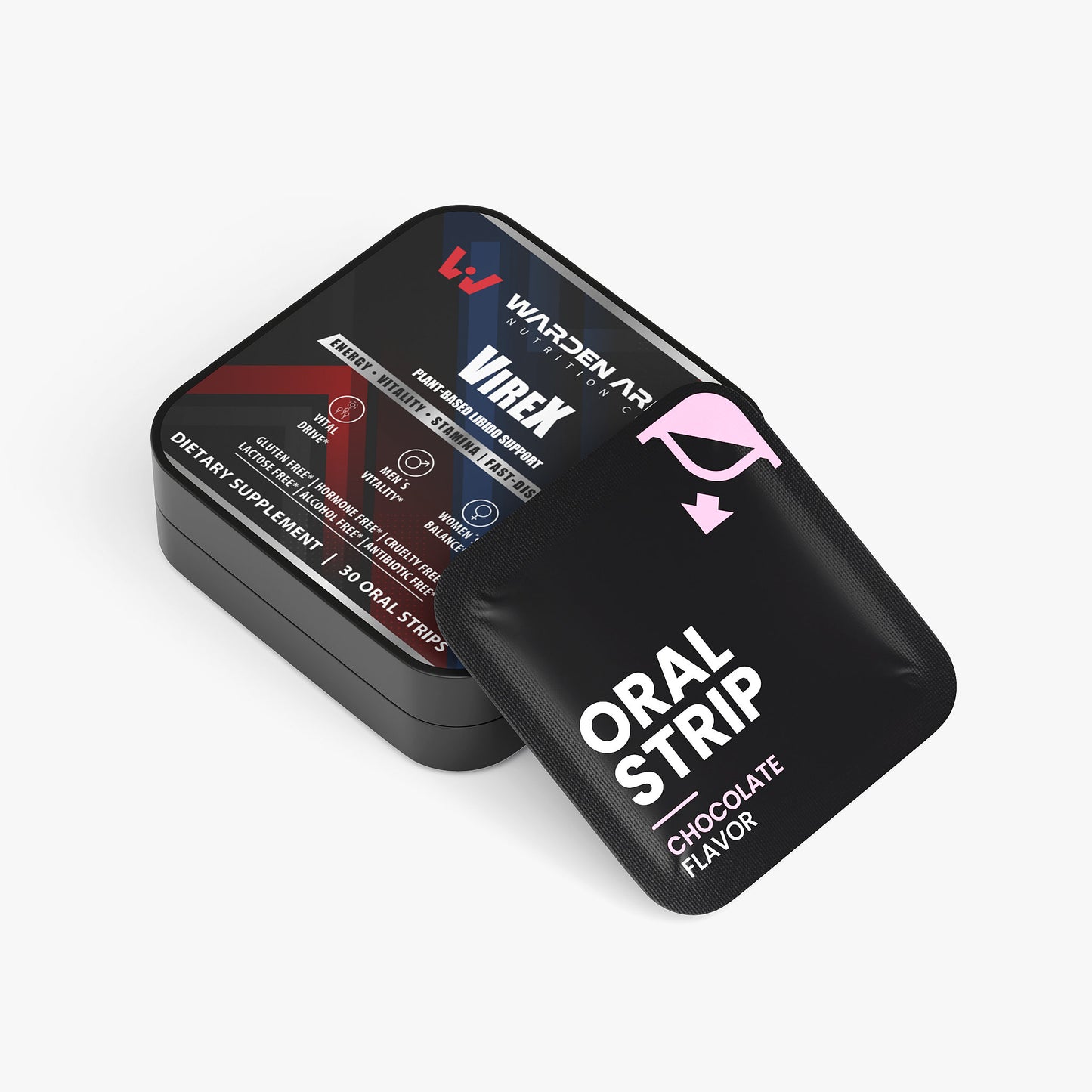 Virex – Daily Nutrition Strips | Cordyceps + Shilajit Blend | Fast-Dissolve Chocolate Strips | Warden Armor