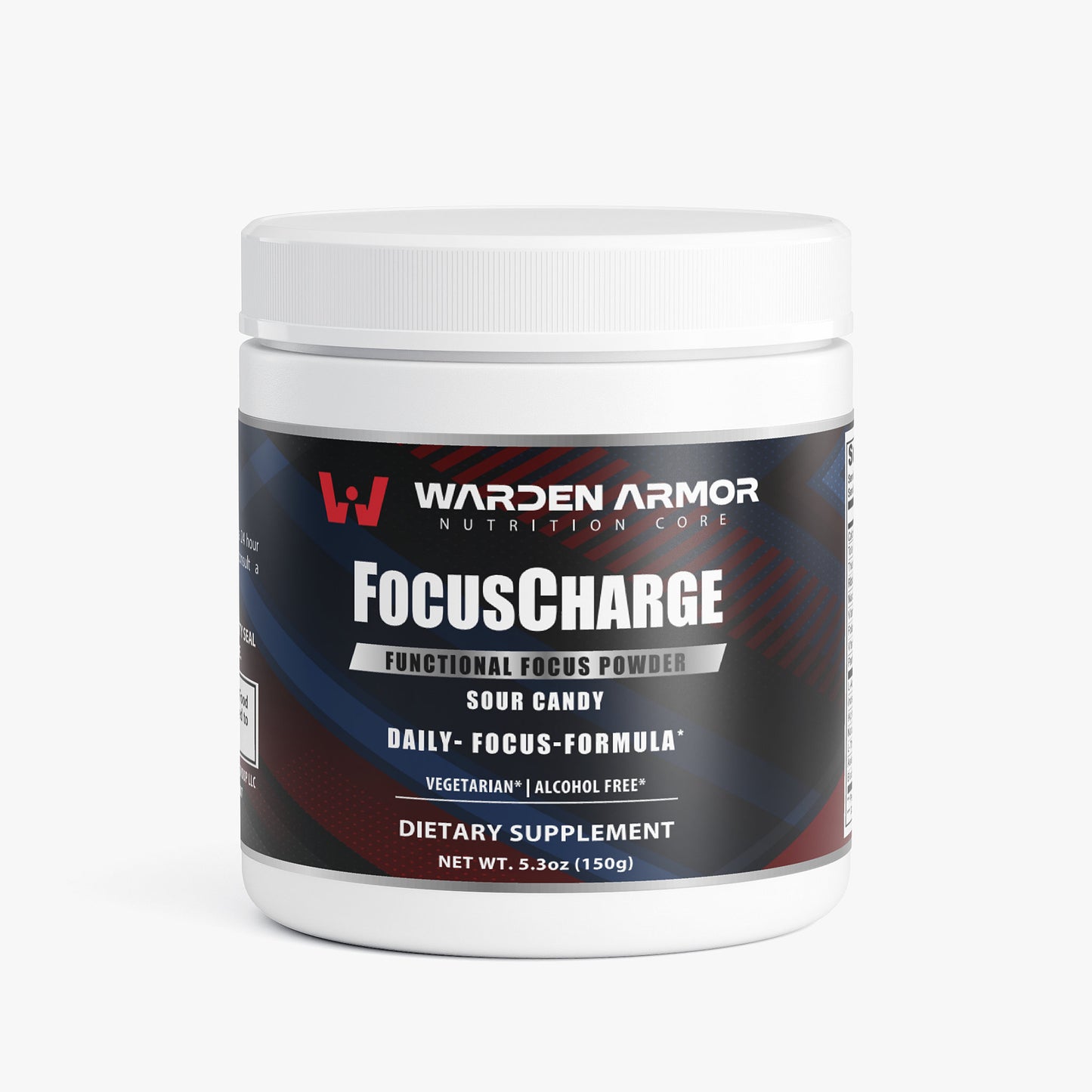 FocusCharge – Pre-Workout Powder | Caffeine + Amino Blend | Sour Candy Flavor | Warden Armor