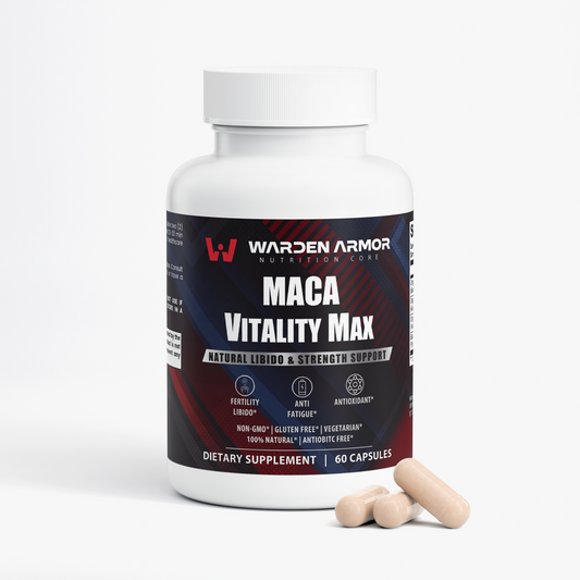 Maca Vitality Max – Energy, Stamina & Vitality Support | Triple Maca Root | Warden Armor