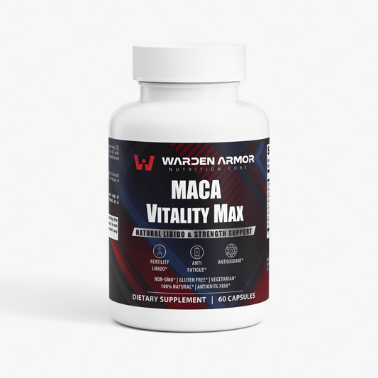 Maca Vitality Max – Energy, Stamina & Vitality Support | Triple Maca Root | Warden Armor