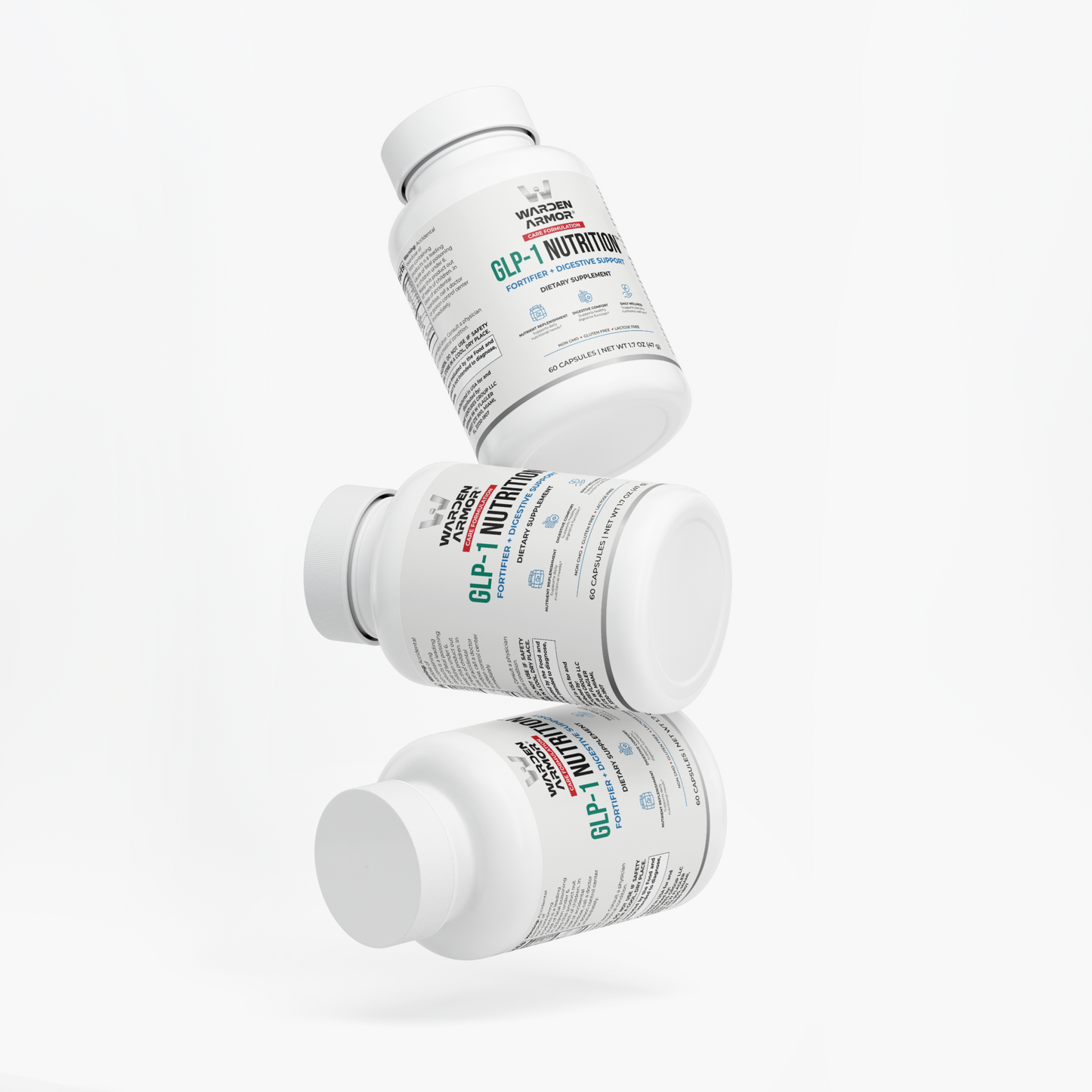 GLP-1 Nutrition Support – Digestive & Nutrient Replenishment | Probiotics, Enzymes, Methylated B12 & Magnesium | Warden Armor