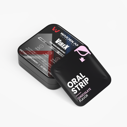 Virex – Men's Energy, Stamina & Libido Strips | Cordyceps + Shilajit | Chocolate | Warden Armor