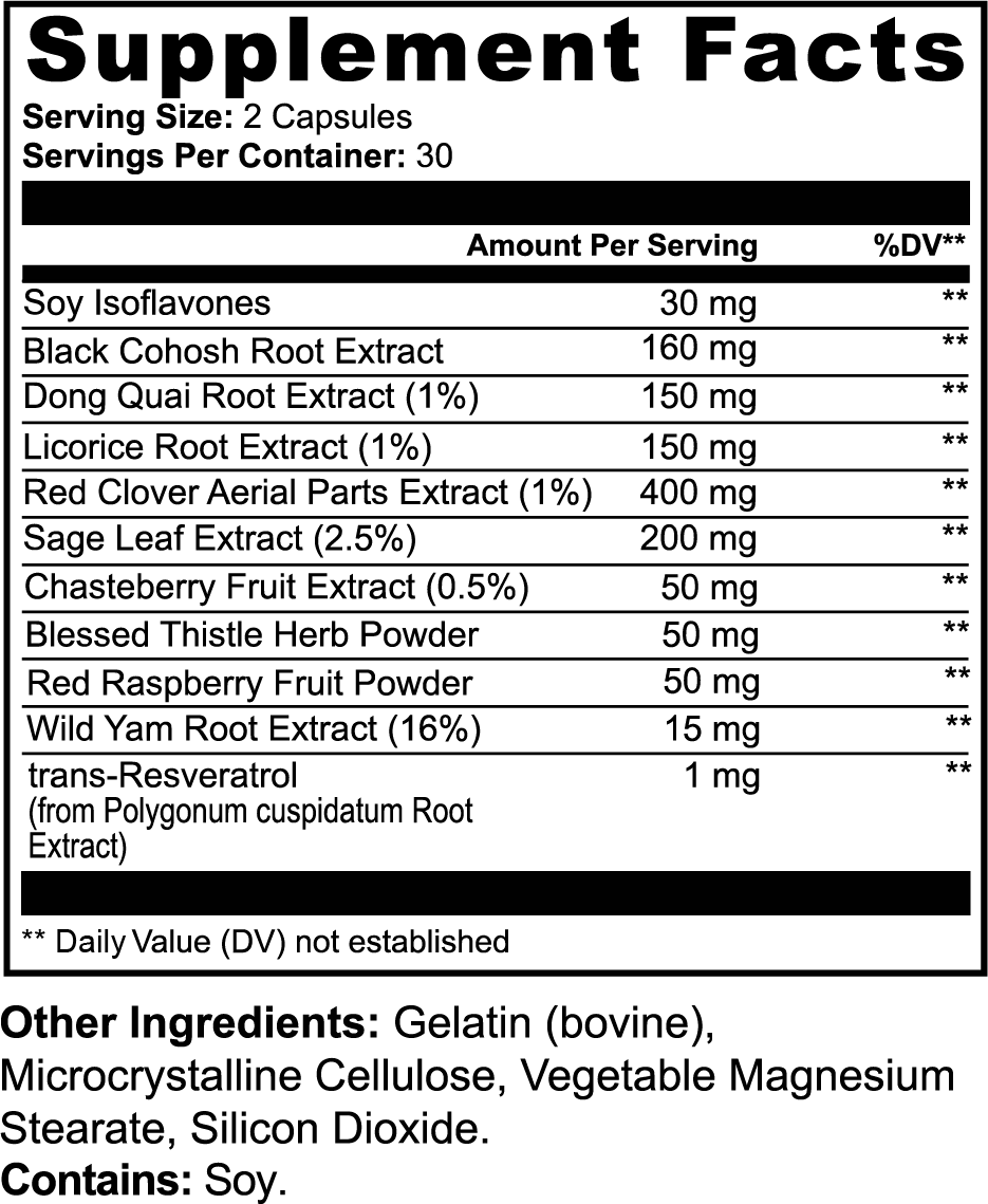 FemWell Formula Women's Botanical Blend with Dong Quai & Red Clover | Daily Wellness Support | Warden Armor